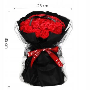 Bukiet Czerwonych Róż Mydlanych – Elegancki Prezent na Walentynki dla Niej
