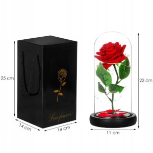 WIECZNA RÓŻA W SZKLE – ILUMINACJA UCZUĆ W WYDANIU PREMIUM (LED)