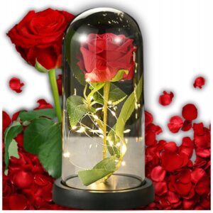 WIECZNA RÓŻA W SZKLE – EKSKLUZYWNY ZESTAW Z AROMATERAPIĄ