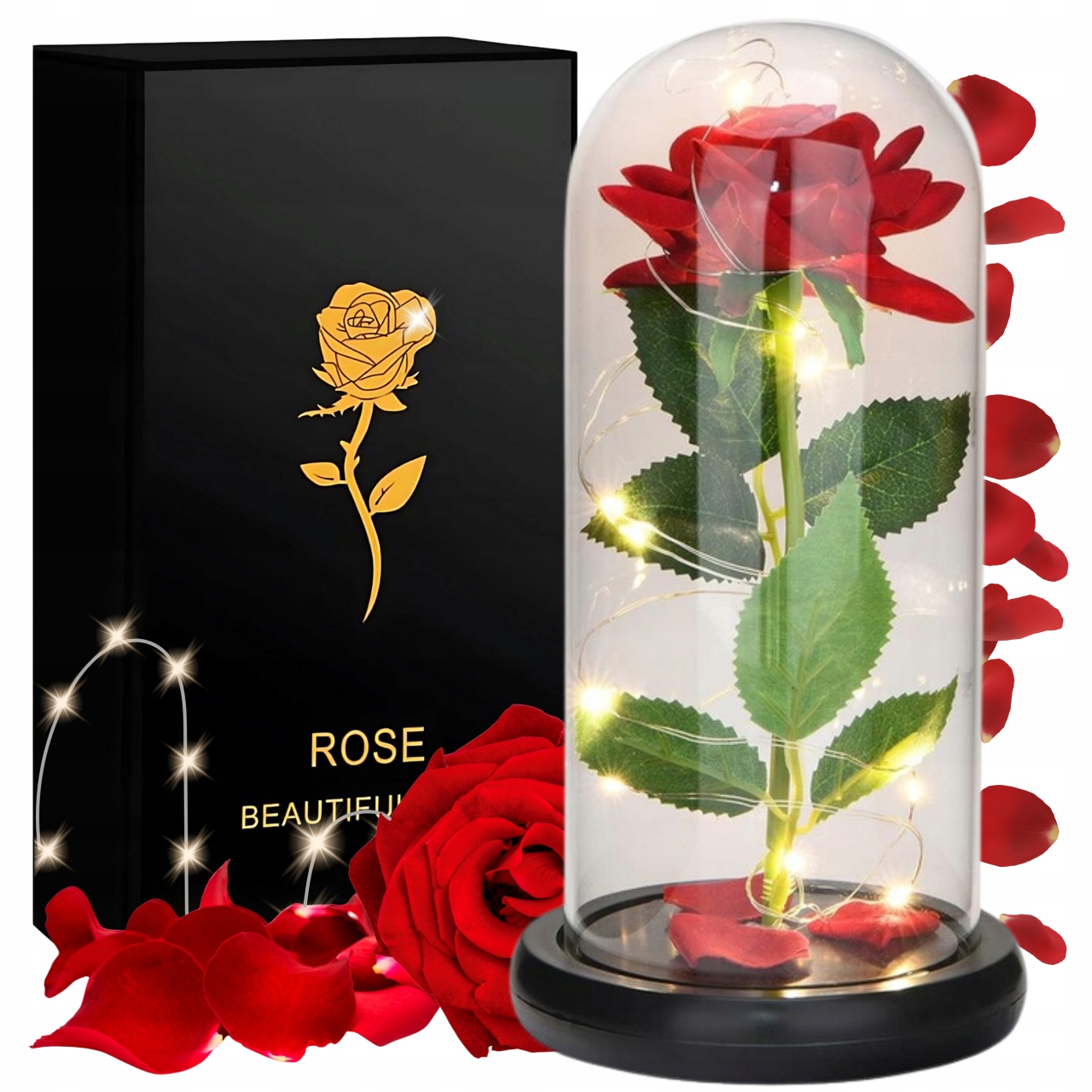 WIECZNA RÓŻA W SZKLE – EKSKLUZYWNY ZESTAW Z AROMATERAPIĄ - obrazek 3